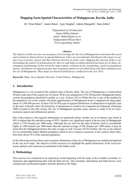 Mapping Socio-Spatial Characteristics of Malappuram, Kerala, India