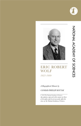 Eric Robert Wolf 1923-1999