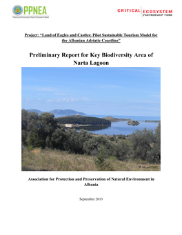 Preliminary Report for Key Biodiversity Area of Narta Lagoon