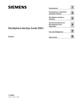 Mindsphere Devops Guide (PRC)