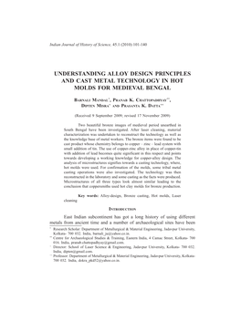 Understanding Alloy Design Principles and Cast Metal Technology in Hot Molds for Medieval Bengal