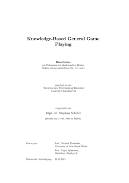 Knowledge-Based General Game Playing