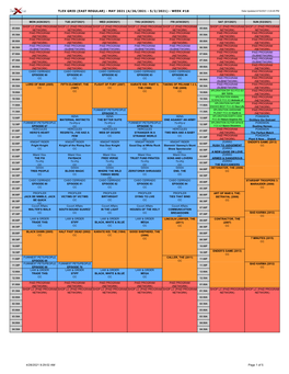 MAY 2021 (4/26/2021 - 5/2/2021) - WEEK #18 Date Updated:4/16/2021 2:24:45 PM