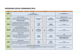 Programa Social Edimburgo 2019