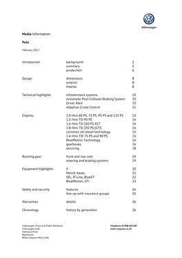 Media Information Polo Introduction Background 2 Summary 5