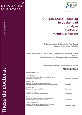 Computational Modeling to Design and Analyze Synthetic Metabolic Circuits