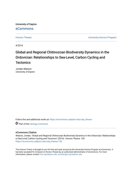 Global and Regional Chitinozoan Biodiversity Dynamics in the Ordovician: Relationships to Sea-Level, Carbon Cycling and Tectonics