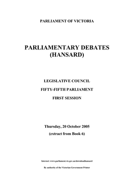 Parliamentary Debates (Hansard)