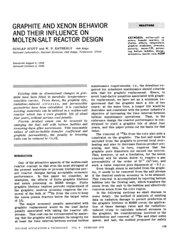 Graphite and Xenon Behavior and Their Influence On