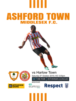 Harlow Town Saturday 5Th October 2019 | KO 3:00Pm