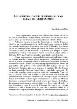 EL CASO DE TORREDONJIMENO Pablo Jesús Lorite Cruz* Una De