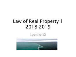 Proprietary Estoppel I