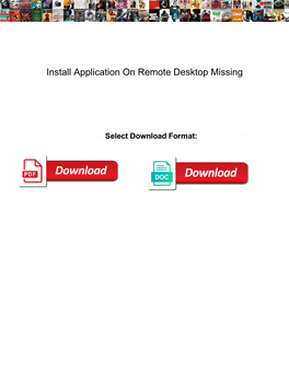 Install Application on Remote Desktop Missing