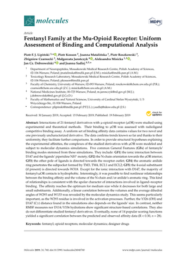 Fentanyl Family at the Mu-Opioid Receptor: Uniform Assessment of Binding and Computational Analysis