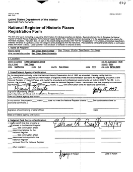 National Register of Historic Places Continuation Sheet