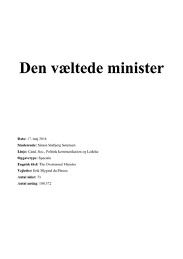 Den Væltede Minister