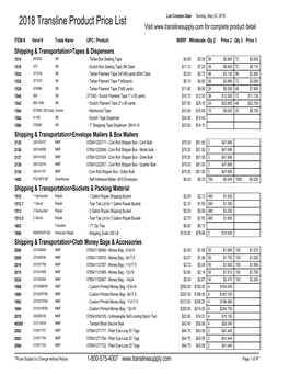 2018 Transline Product Price List Visit for Complete Product Detail