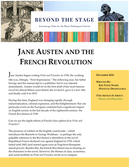 Jane Austen and the French Revolution