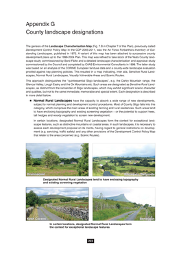 Appendix G County Landscape Designations