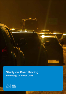 Study on Road Pricing Summary, 14 March 2016