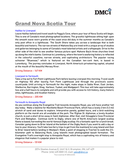 Grand Nova Scotia Tour