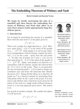 The Embedding Theorems of Whitney and Nash