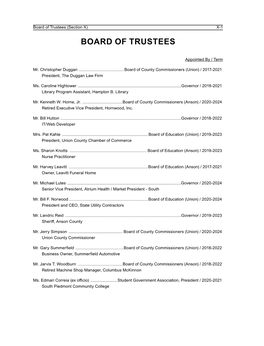 Board of Trustees 2020-21