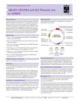 ARL4D CRISPR/Cas9 KO Plasmid (M): Sc-429859