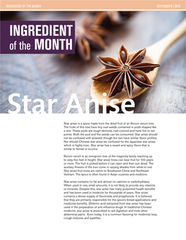 Ingredient of the Month September | 2019