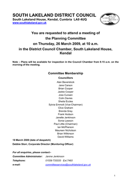 09-03-26 Planning Committee Agenda and Part L Reports PDF