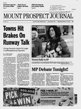 Towns Hit Brakes on Runway Talk