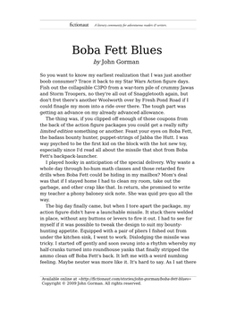 Boba Fett Blues by John Gorman