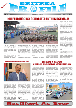 Eritrea Profile 26 May 2021