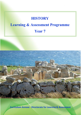 HISTORY Learning & Assessment Programme Year 7