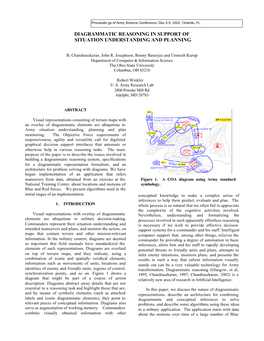 Diagrammatic Reasoning in Support of Situation Understanding and Planning