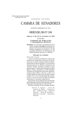 Camara De Senadores