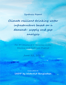 Climate Resilient Drinking Water Infrastructure Based on a Demand- Supply and Gap Analysis