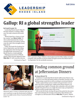 Gallup: RI a Global Strengths Leader