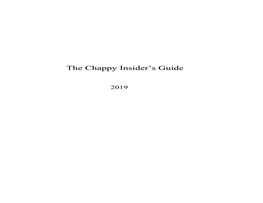 The Chappy Insider's Guide