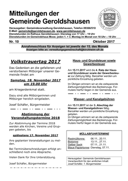 Mitteilungsblatt