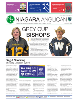 JANUARY 2020 GREY CUP BISHOPS Didn’T Take Long