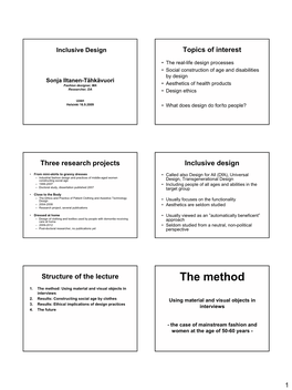 Design for All Inclusive Design Universal Design