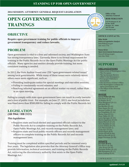 Open Government Trainings