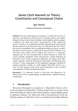 James Clerk Maxwell on Theory Constitution and Conceptual Chains