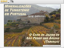 Tabuaço) Tungsten in Portugal – S