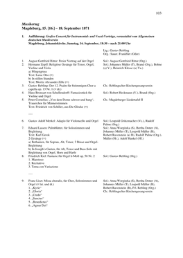 103 Musikertag Magdeburg, 15. [16.] – 18. September 1871