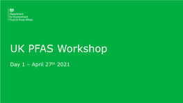 UK PFAS Workshop