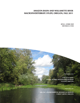 Amazon Basin and Willamette River Macroinvertebrate Study, Oregon, Fall 2011
