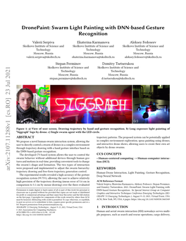 Dronepaint: Swarm Light Painting with DNN-Based Gesture Recognition