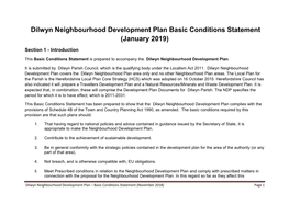 Dilwyn Neighbourhood Development Plan Basic Conditions Statement (January 2019)